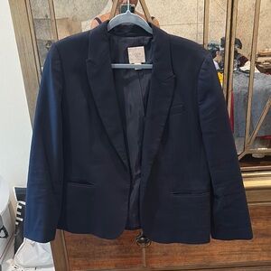 J. Crew Blue Blazer with Notched Lapel and Modern Fit
